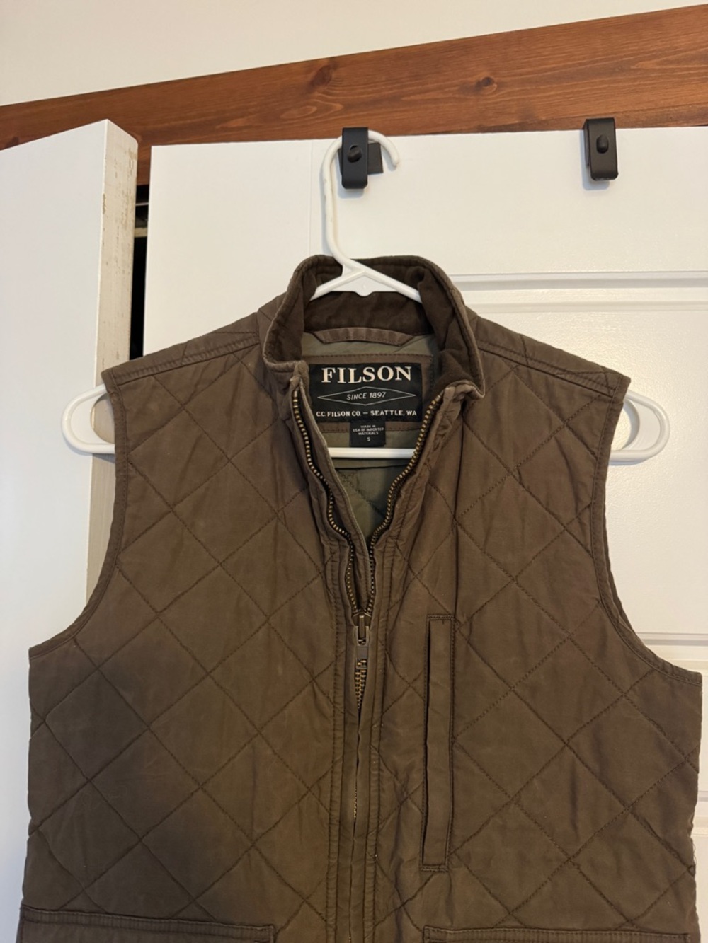 Filson Brown Quilted Women’s Vest